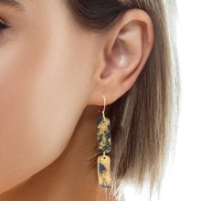 Load image into Gallery viewer, Golden Steel  and 18K gold Earrings
