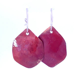 earring in copper from the back
