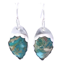 Load image into Gallery viewer, Day at the Beach Peruvian Opal Earrings in Sterling Silver 1 5/8&quot; long