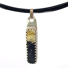 Load image into Gallery viewer, Petrified palmwood Gemstone Sterling pendant.