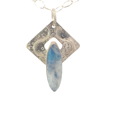 'Slice of Moonlight' Moonstone Sterling pendant