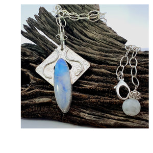 'Slice of Moonlight' Moonstone Sterling pendant