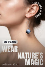 Load image into Gallery viewer, Dendritic Opal  sterling Silver earrings 2" long