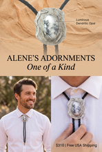 Load image into Gallery viewer, Merlin's Magic Collection Dendritic Opal Silver Bolo Tie