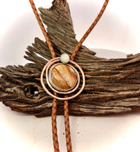 Load image into Gallery viewer, Bolo tie with natural stone pendant on a branch