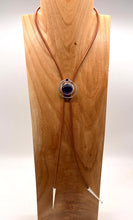 Load image into Gallery viewer, bolo tie with amethyst on wooden mannequin