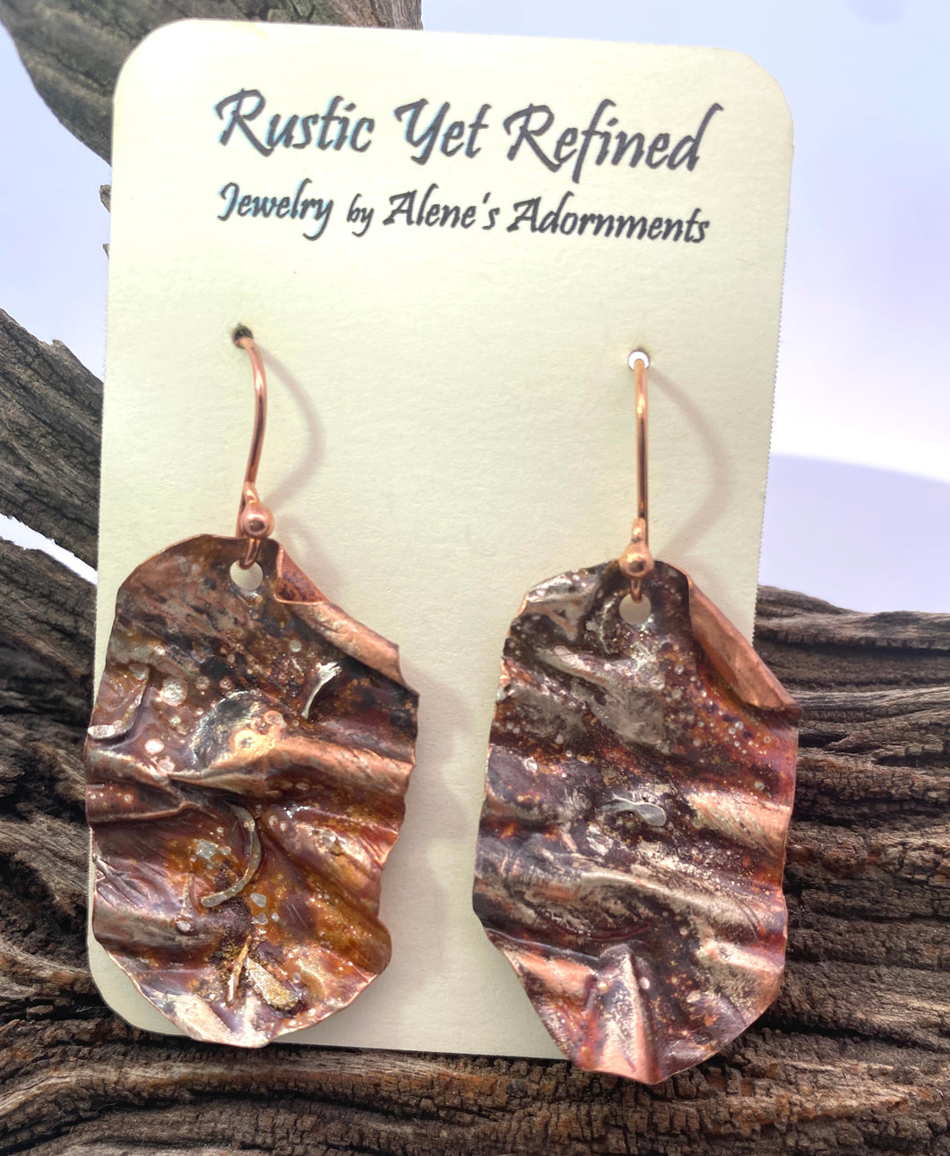Classic Copper Free-Form Earrings