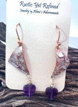 Load image into Gallery viewer, Classic Copper Amethyst Earrings
