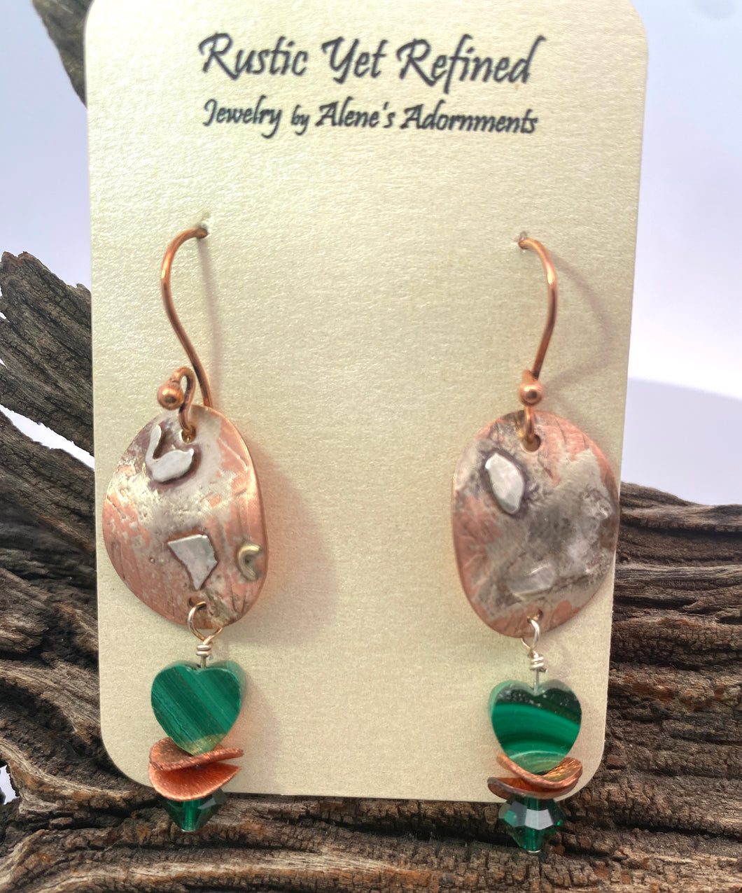 Classic Copper and Malachite Earrings
