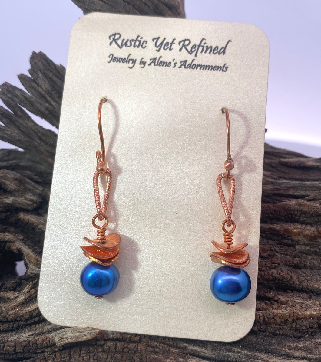 Classic Copper Pearl Earrings
