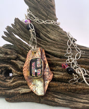 Load image into Gallery viewer, Classic Copper Dichroic Glass pendant