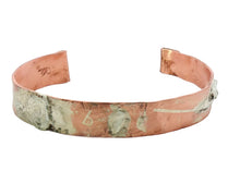 Load image into Gallery viewer, Copper bracelet with a natural pattern in silver  