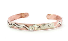 Load image into Gallery viewer, skinny copper and silver cuff