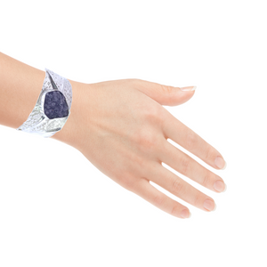 'Buried Treasure' Sterling Amethyst Geode Cuff Bracelet