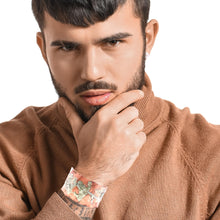 Load image into Gallery viewer, Man wearing acopper and silver cuff