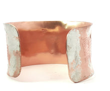Load image into Gallery viewer, Copper cuff FREEDOM bracelet from the back
