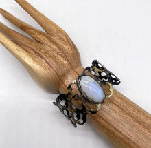 Load image into Gallery viewer, moonstone cuff on wrist
