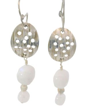 'Slice of Moonlight' Moonstone Earrings. 2 1/8