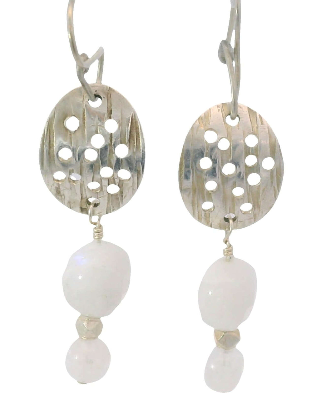 'Slice of Moonlight' Moonstone Earrings. 2 1/8