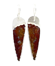 Load image into Gallery viewer, red moss agate earrings
