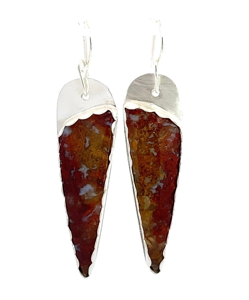 red moss agate earrings
