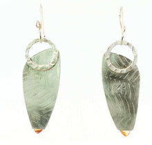 Load image into Gallery viewer, carnelian earrings from the back
