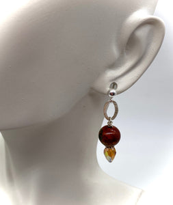 red creek jasper earring on lobe
