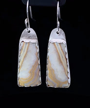 Load image into Gallery viewer, ‘South Seas Treasures’ Indonesian Lace Agate earrings 2&quot; long