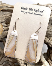 Load image into Gallery viewer, ‘South Seas Treasures’ Indonesian Lace Agate earrings 2&quot; long