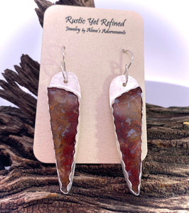 Indonesian Moss agate earrings