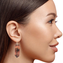 Load image into Gallery viewer, Patriot Collection. Antiqued Copper We The People earrings 2 1/4" long