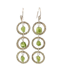 Load image into Gallery viewer, peridot and sterling earrings