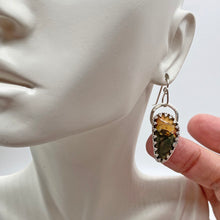 Load image into Gallery viewer, Enchanted Woodland Red Creek Jasper Sterling Earrings 1 3/4&quot; long