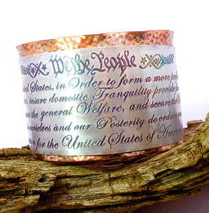 We The People Copper and silver Cuff bracelet