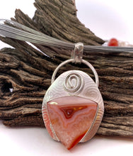 Load image into Gallery viewer, druzy carnelian pendant in natural setting