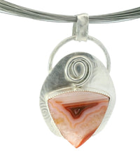 Load image into Gallery viewer, sacred spiral druzy carnelian pendant