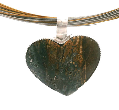 river jasper heart pendant