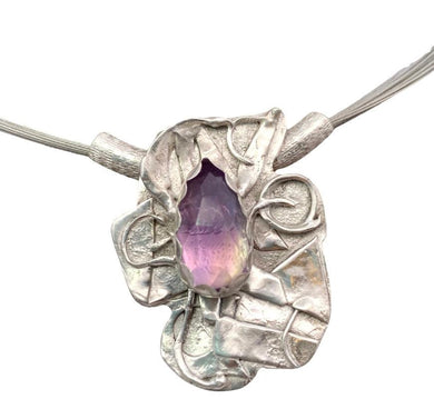 faceted ametrine pendant