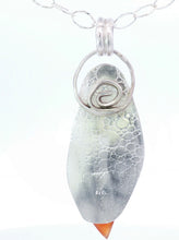 Load image into Gallery viewer, &#39;South Seas Treasure&#39; Druzy Carnelian and Moonstone Pendant 2 1/2&quot; tall