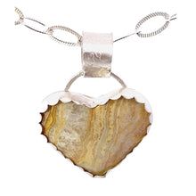 Load image into Gallery viewer, lace agate South Seas pendant