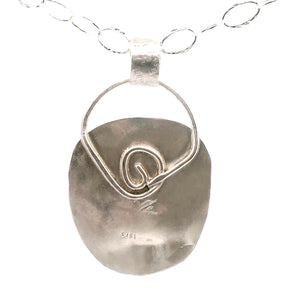 'Slice of Moonlight' Moonstone and Peridot Sterling pendant