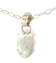 Load image into Gallery viewer, rose quartz pendant shown from the back