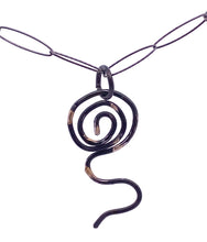 Load image into Gallery viewer, golden steel sacred Spiral pendant