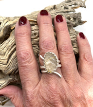 Load image into Gallery viewer, rutilated quartz gold ring