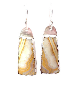 Lace agate matching earrings