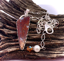 Load image into Gallery viewer, red moss agate pendant