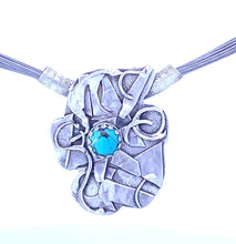 Load image into Gallery viewer, freeform sterling turquoise pendant