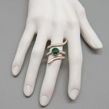 Load image into Gallery viewer, Sterling and Malachite Ring. Sacred Spiral Collection. assorted sizes