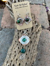 Load image into Gallery viewer, malachite pendant shown with matching earrings