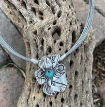 Load image into Gallery viewer, Southwest Splendor Sterling &amp; natural Turquoise Pendant and Earrings SET
